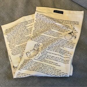 Storiarts Alice in Wonderland Infinity Scarf Cream & Black EUC